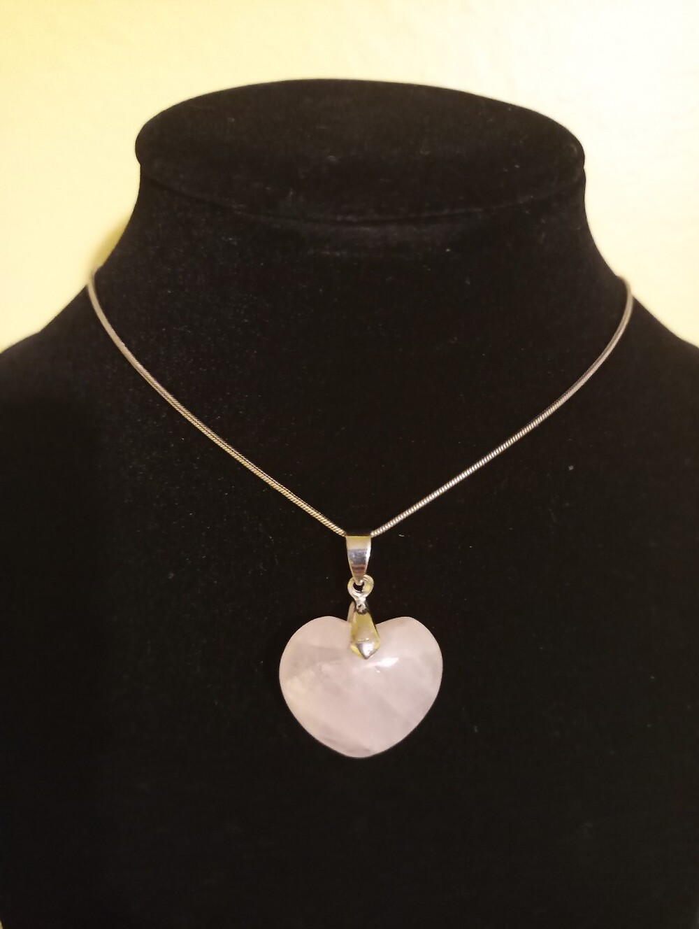 Rose Quartz Heart Pendent